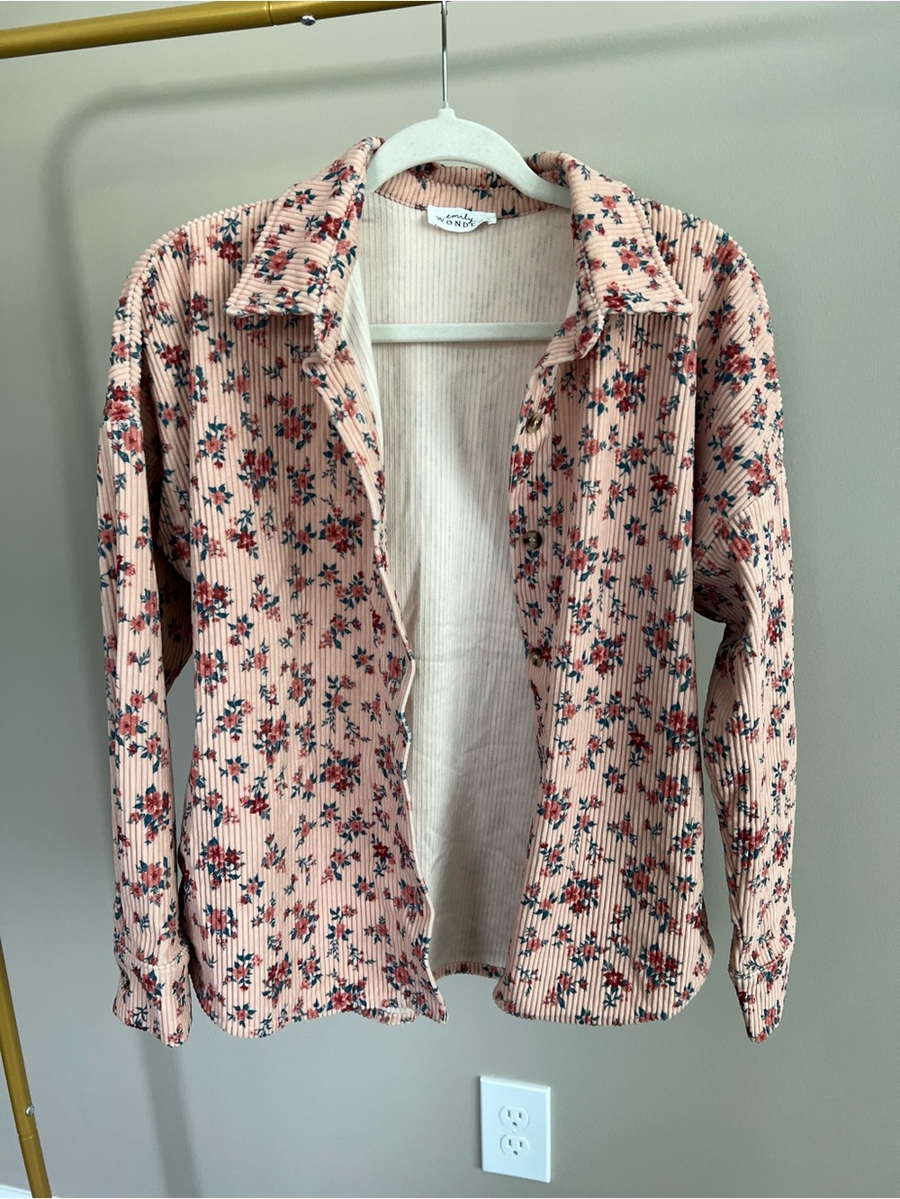 Women’s Floral Button-Up Jacket - Pink